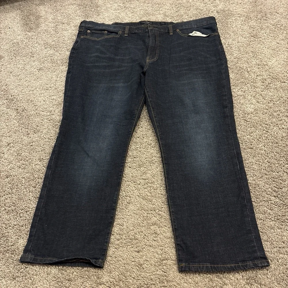 Lucky Brand Athletic Fit Blue Jeans Mens 48x30 Dark Wash Stretch Big Stretch